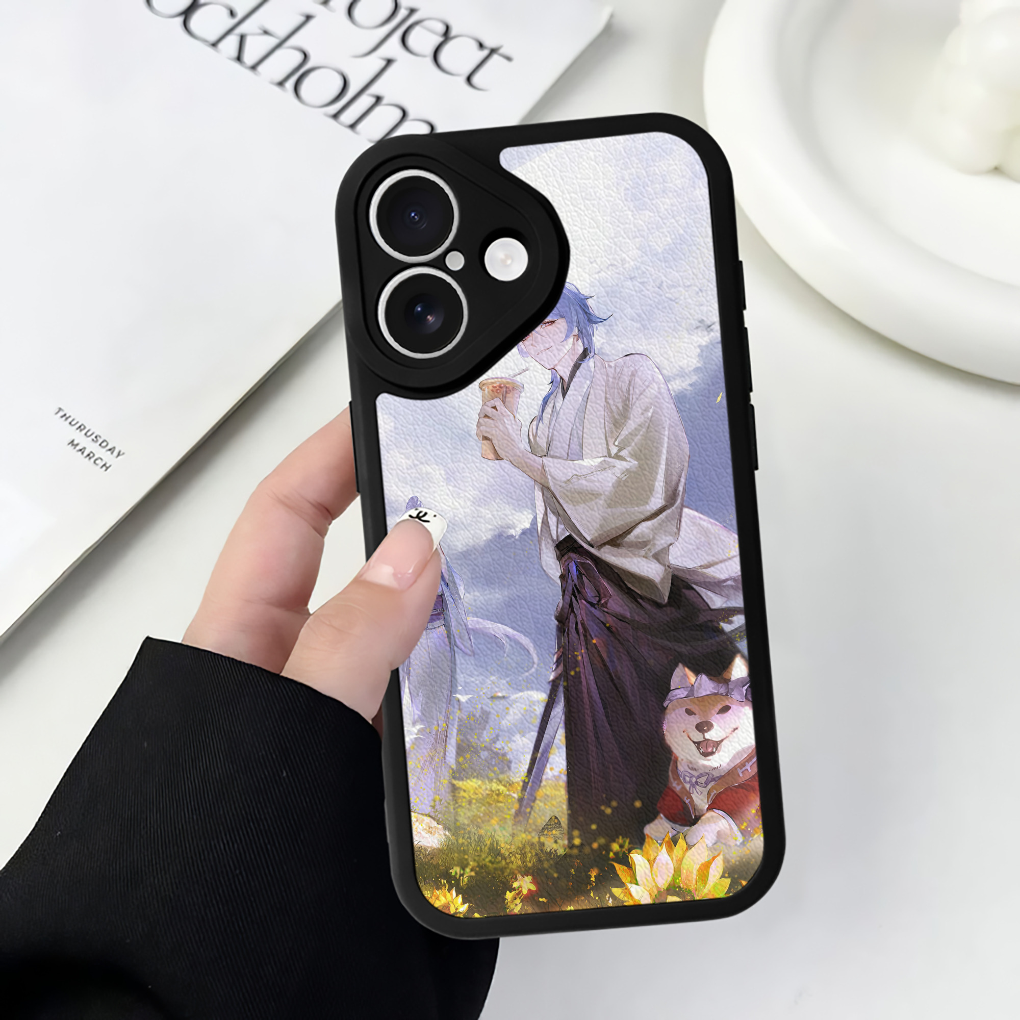 げんし神 genshin 【iPhone 16シリーズ対応】シリコンスマホケース（レザー調） 材質：シリコン